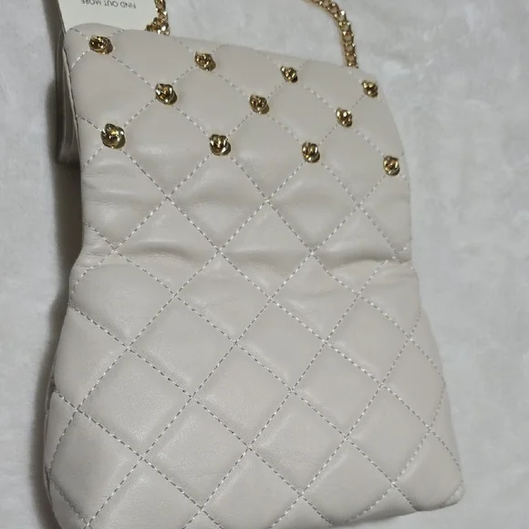 Ted Baker Elegant Off White/Cream Quilted Chain‎ Bag